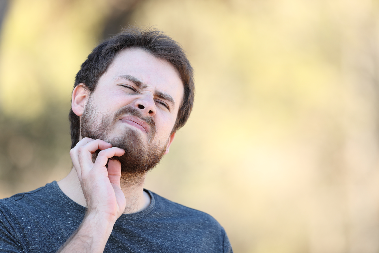 What is a good way to treat dry skin under my beard?